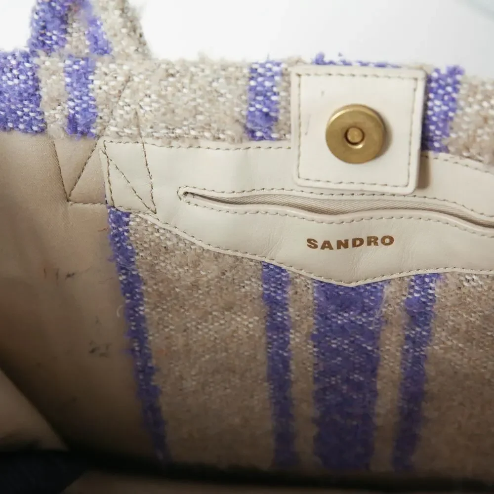 Sandro Striped Kasbah Bag
